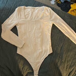 White longsleeve bodysuit